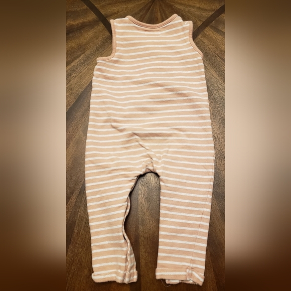 Organic Little Planet By Carter's Striped Sleeveless Baby Girl Romper Size 18m - Picture 2 of 12